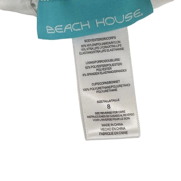 Tankini Swim Top Tiered Ruffle Beach House Womens Size 8 Tropical Multicolor Top - Picture 6 of 6